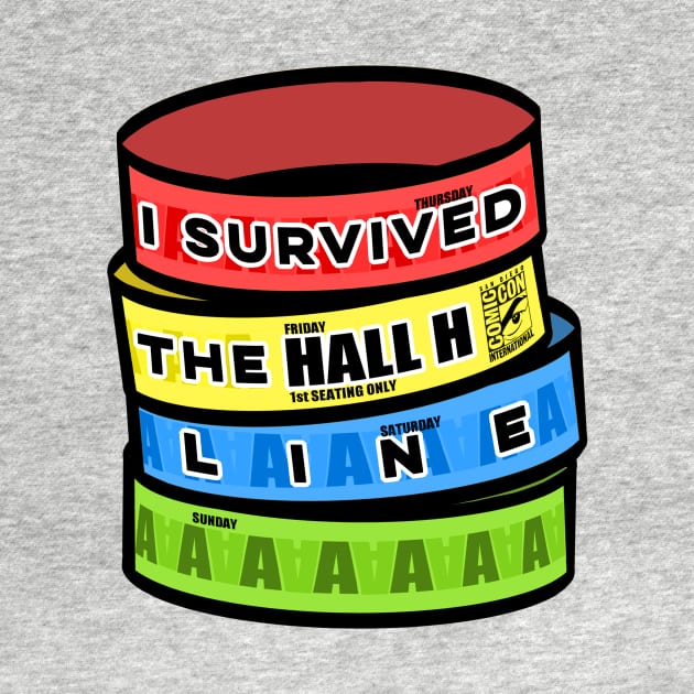 I Survived the Hall H Line - Wristbands by Nightwing Futures